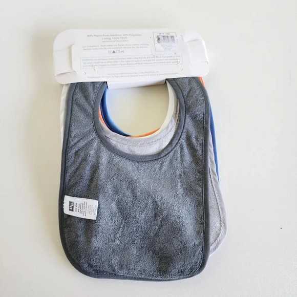 NWT Set Of 10 Hudson Baby Unisex Babydrooler Bib with Waterproof Lining Blue - Picture 7 of 11